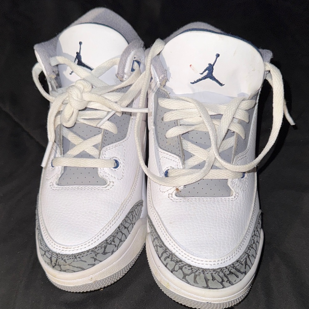 Jordan Kids White and Gray Sneakers